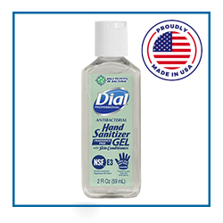 DIA31859 Dial Professional Mini Hand Sanitizer Gel Squeeze Bottle