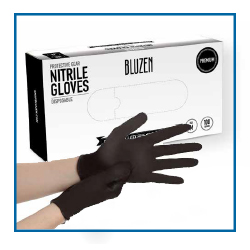 Bluzen Nitrile Black All Purpose Gloves
